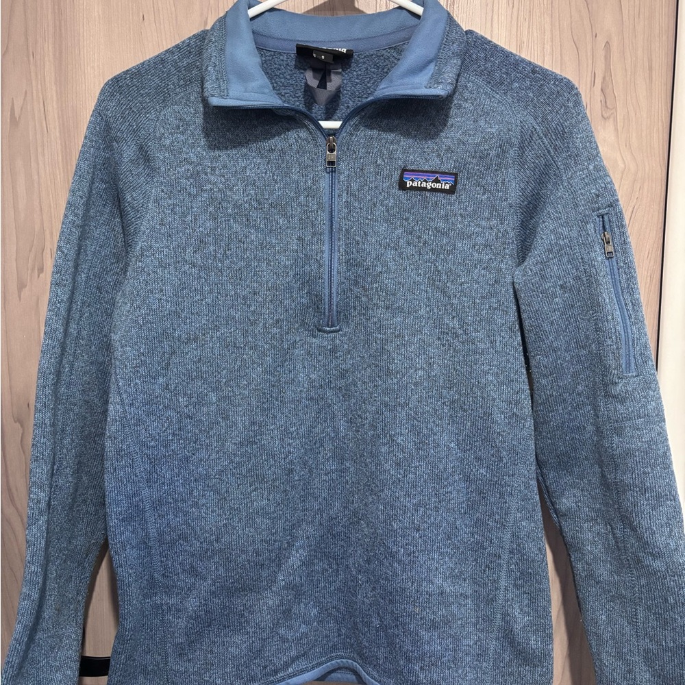 Patagonia Dusty Blue Half-Zip Sweater
